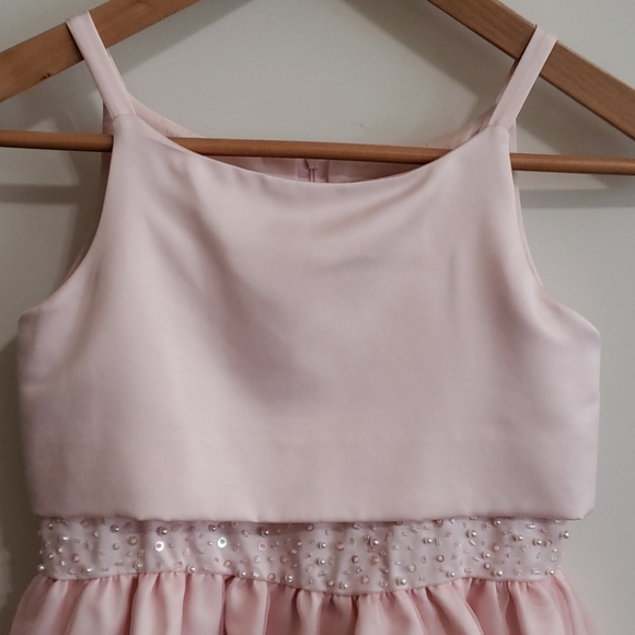 Us Angels flower girl dress, size 7, blush - Picture 2 of 4